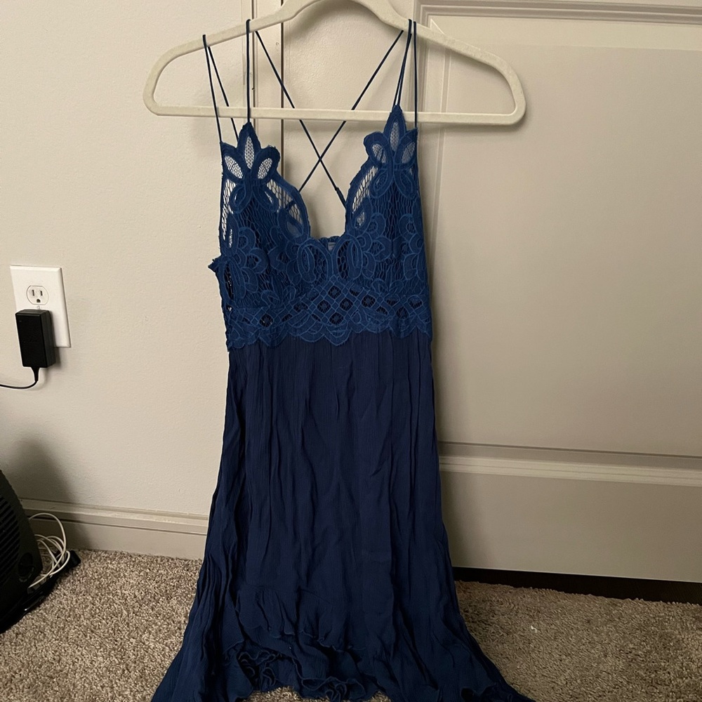 Free People Adela Dress Blue